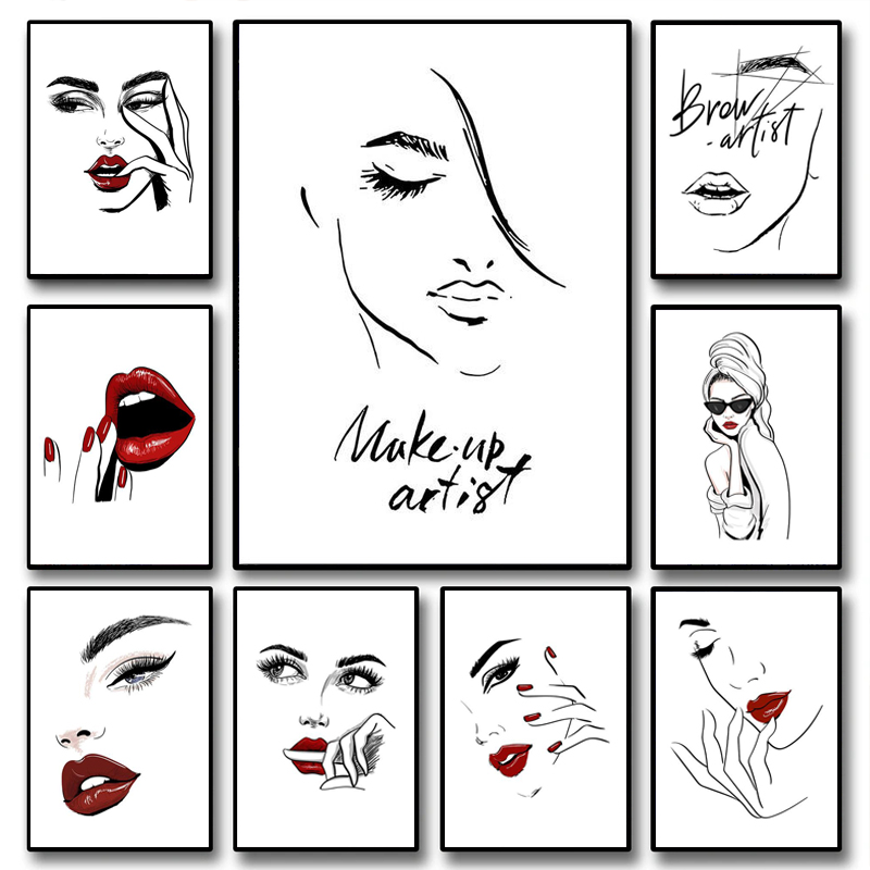 Beauty Of Makeup Quotes - 패션 메이크업 포스터 섹시한 미인 여성