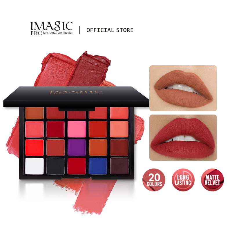 Beauty Makeup Images - IMAGIC 20가지 색상 립스틱 팔레트 매트