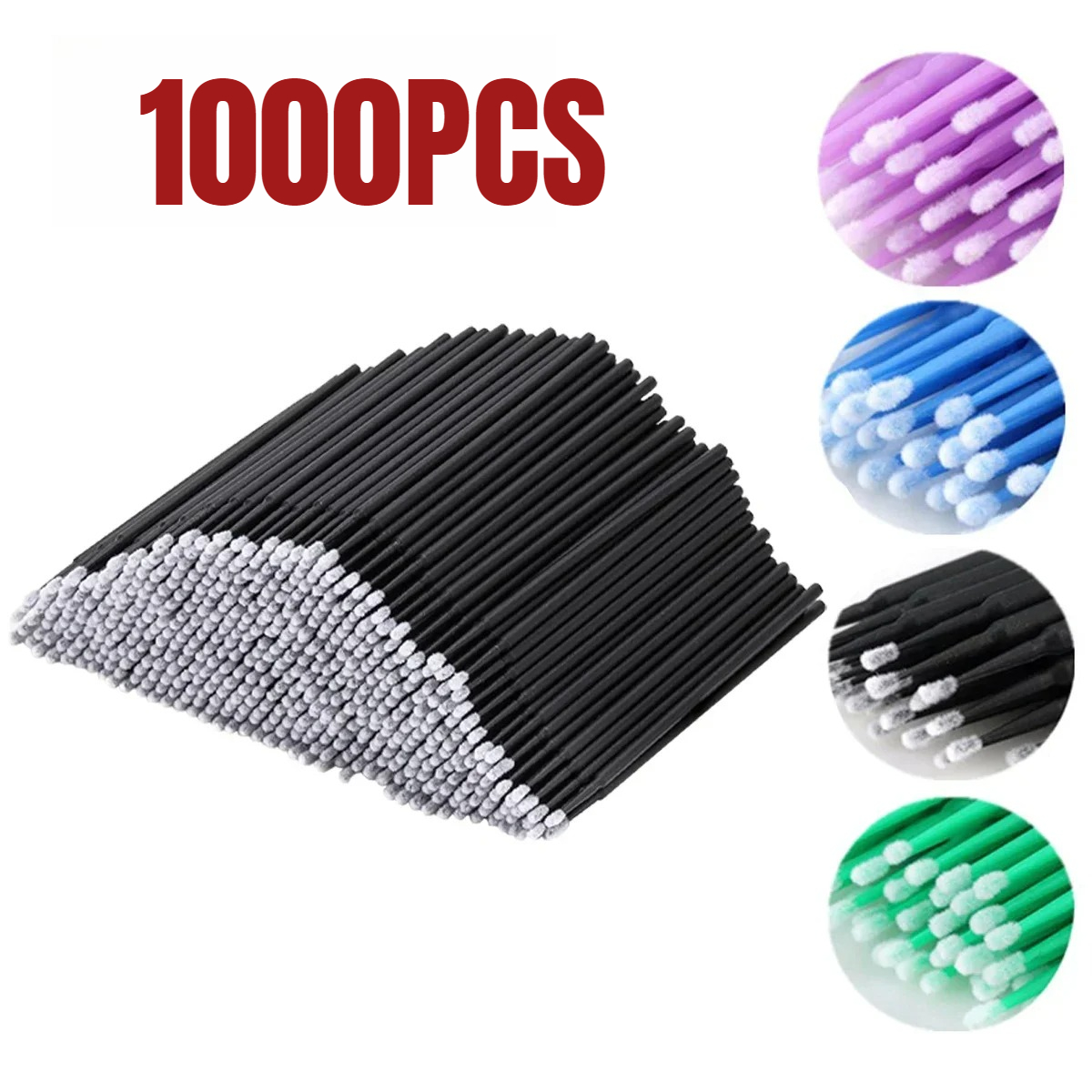 Beauty Makeup Brushes - 1000/500PCS 속눈썹 청소 브러시 ​​매우 다채로운