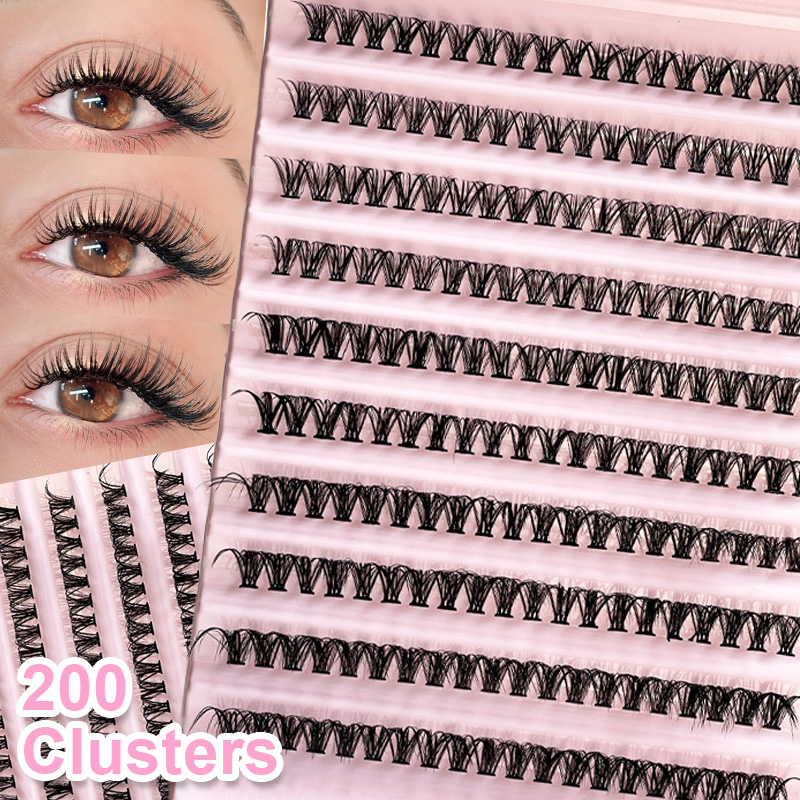 Eyelash Extension - 개별 속눈썹 속눈썹 클러스터 8-16mm 200개