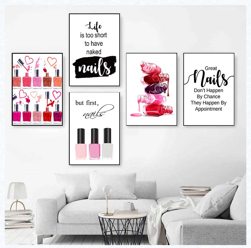Beauty Of Makeup Quotes - 아트 포스터 및 프린트 네일 기술자