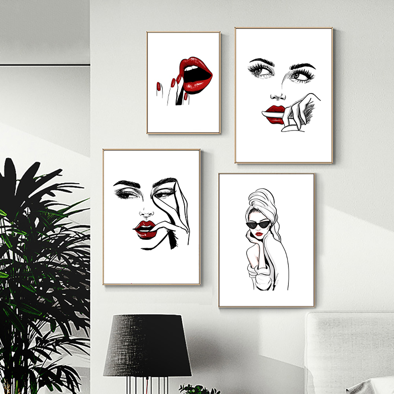Beauty Of Makeup Quotes - 북유럽 패션 메이크업 포스터 인쇄 현대