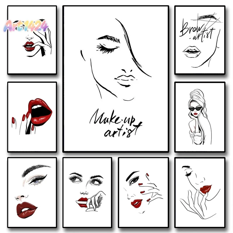 Beauty Of Makeup Quotes - 패션 메이크업 포스터 섹시한 미인 여성