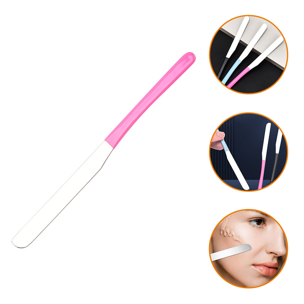 Beauty Makeup Tool - 스테인리스 스틸 메이크업 스패출라 금속 롱