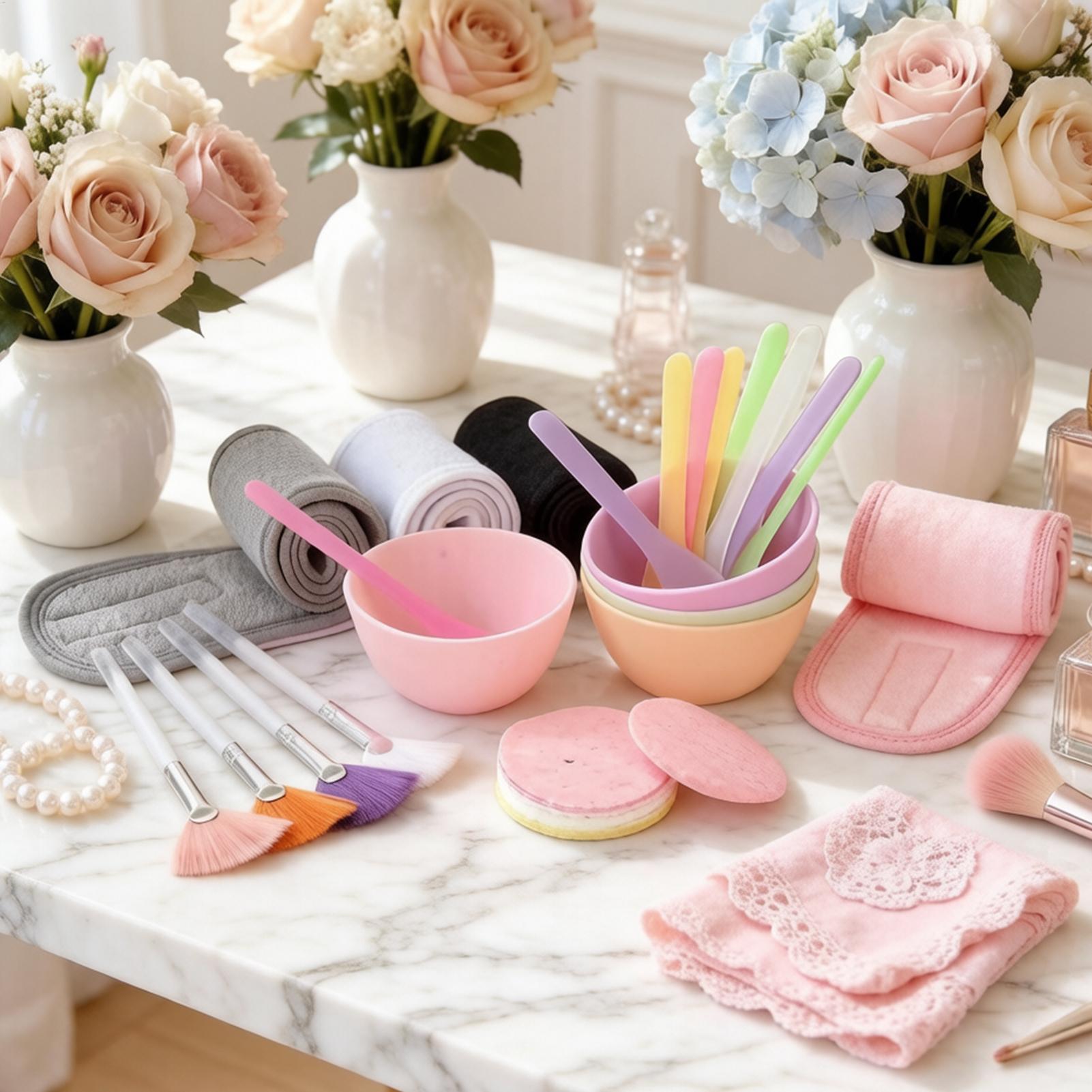 Beauty Makeup Brushes - 페이스 커버 스패츌라 37종 실리콘 재사용