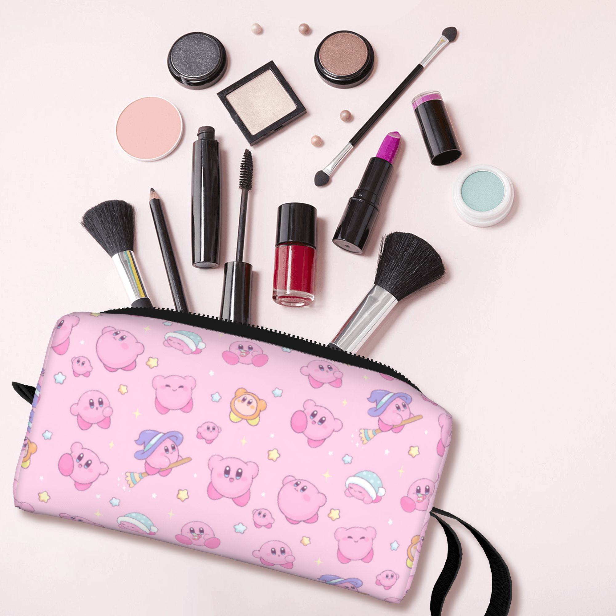 Makeup Beauty Makeup Game - 여성용 맞춤형 카와이 K-커비 여행용 세면도구