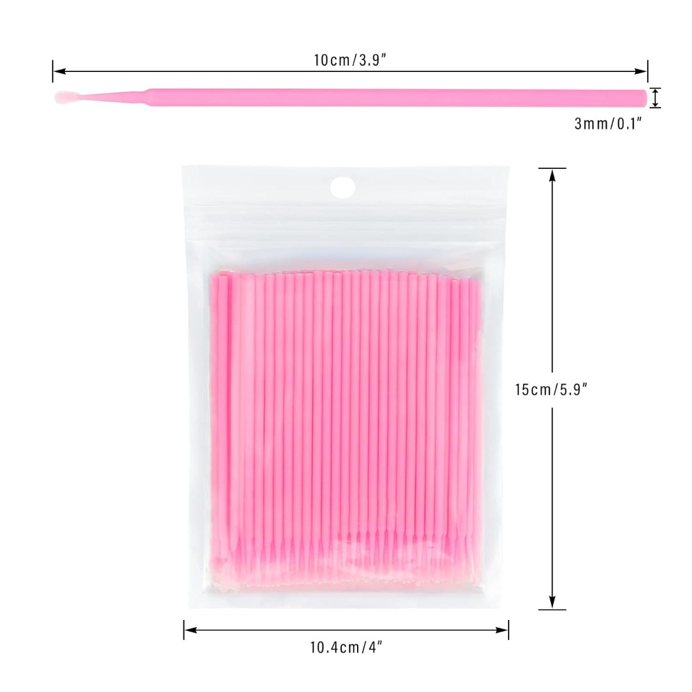 Eyelash Extension - 500개입 일회용 마이크로 면봉, 구부릴 수