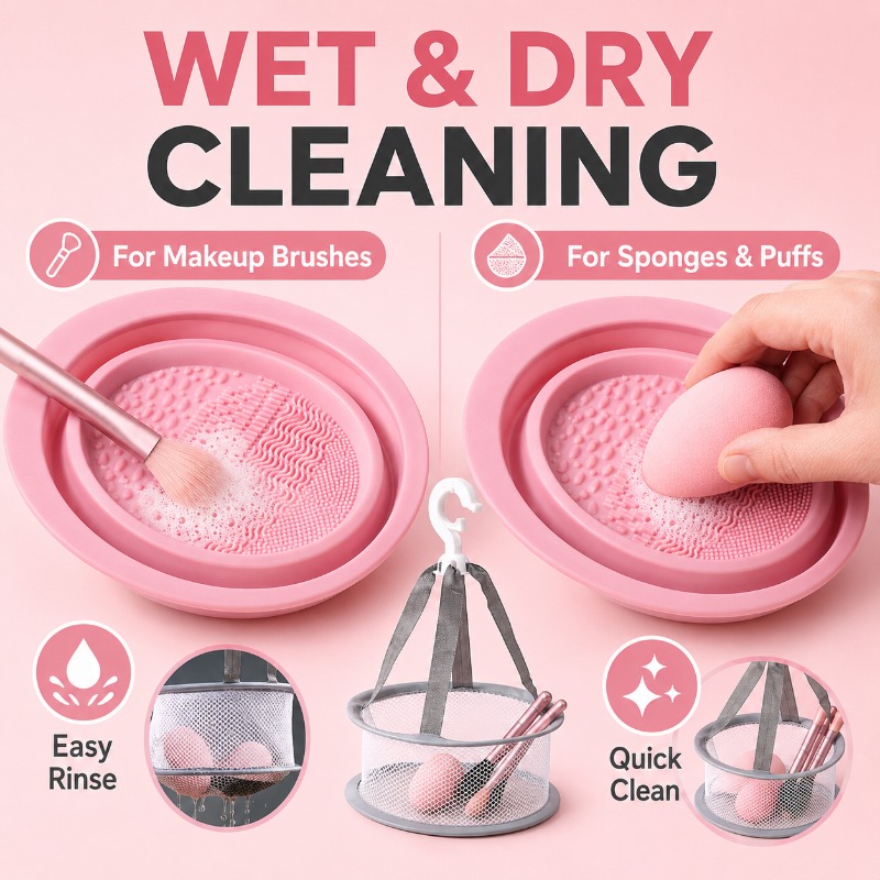 2-in-1 실리콘 메이크업 브러쉬 세척 볼(건조 바구 - Beauty Makeup Brushes 리뷰 및 가격