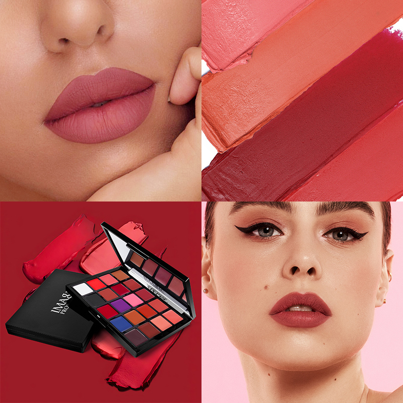 IMAGIC 20가지 색상 립스틱 팔레트 매트 벨벳 립 - Beauty Makeup Images 리뷰 및 가격