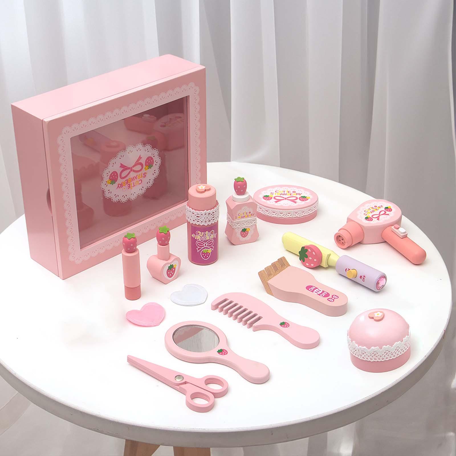 나무로 만든 화장 놀이 세트 여자아이들을 위한 학습 장 - Makeup Beauty Makeup Game 리뷰 및 가격
