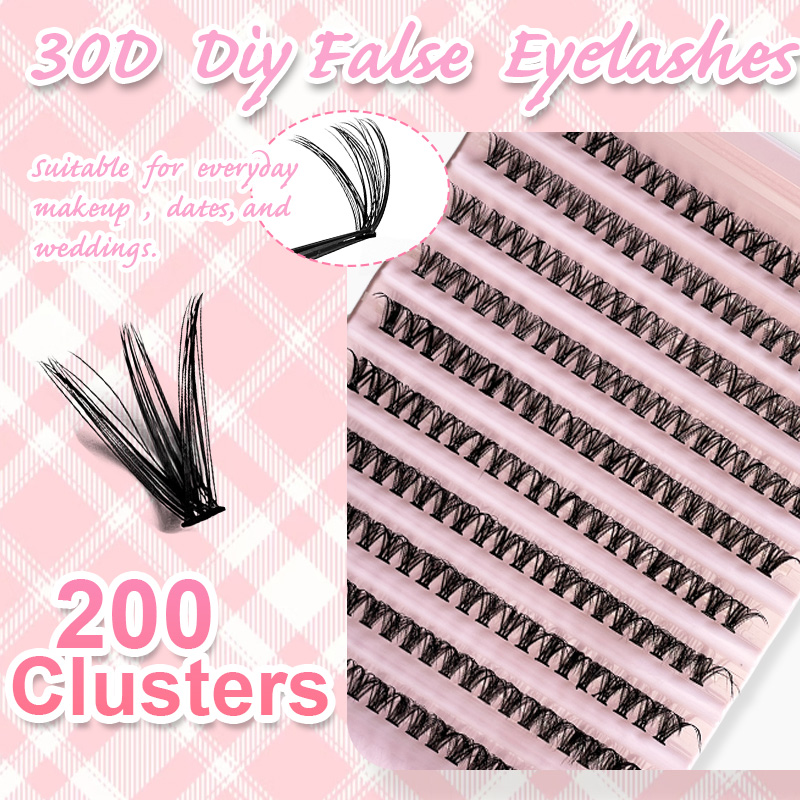 개별 속눈썹 속눈썹 클러스터 8-16mm 200개 자연 - Eyelash Extension 리뷰 및 가격