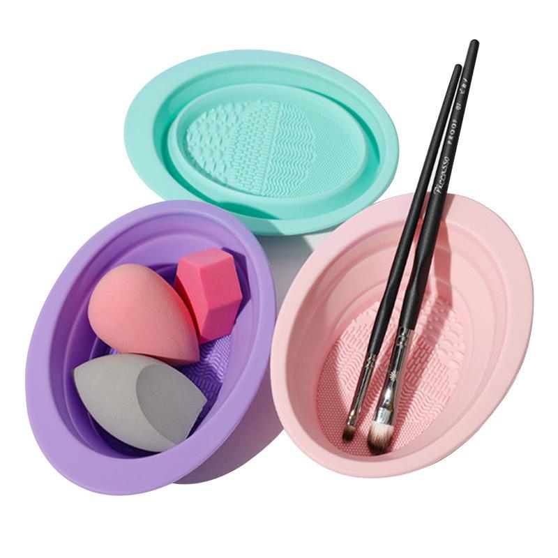 부드러운 실리콘 메이크업 브러쉬 클리너 접이식 파우더  - Beauty Makeup Brushes 리뷰 및 가격