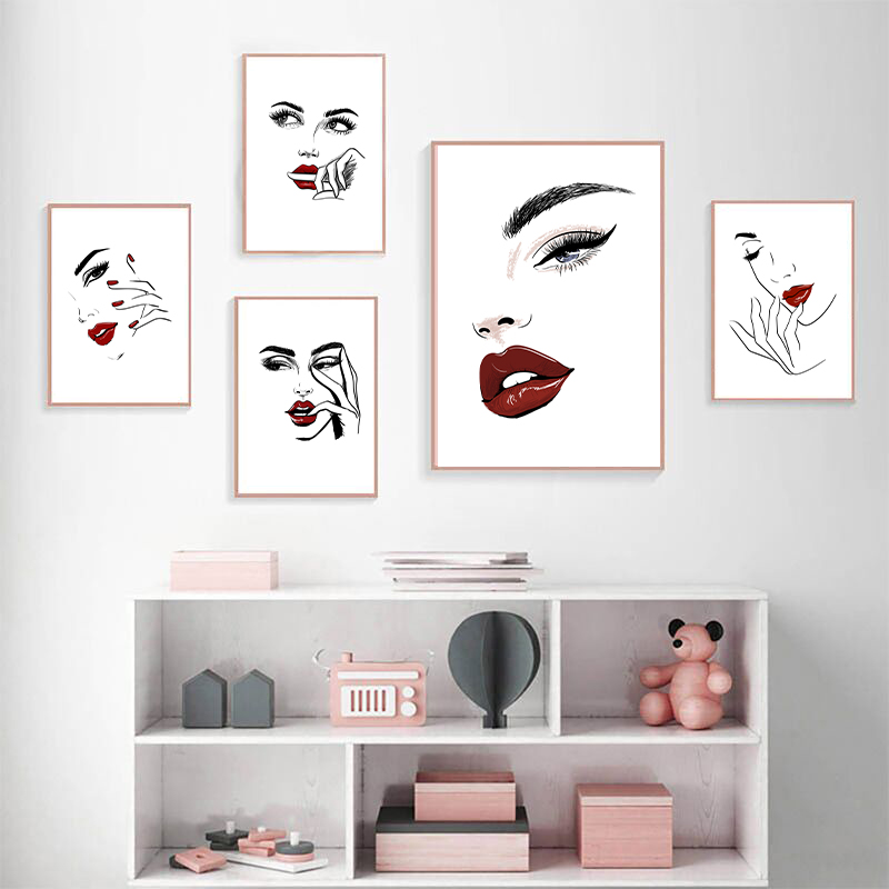 북유럽 패션 메이크업 포스터 인쇄 현대 섹시한 아름다움 - Beauty Of Makeup Quotes 리뷰 및 가격