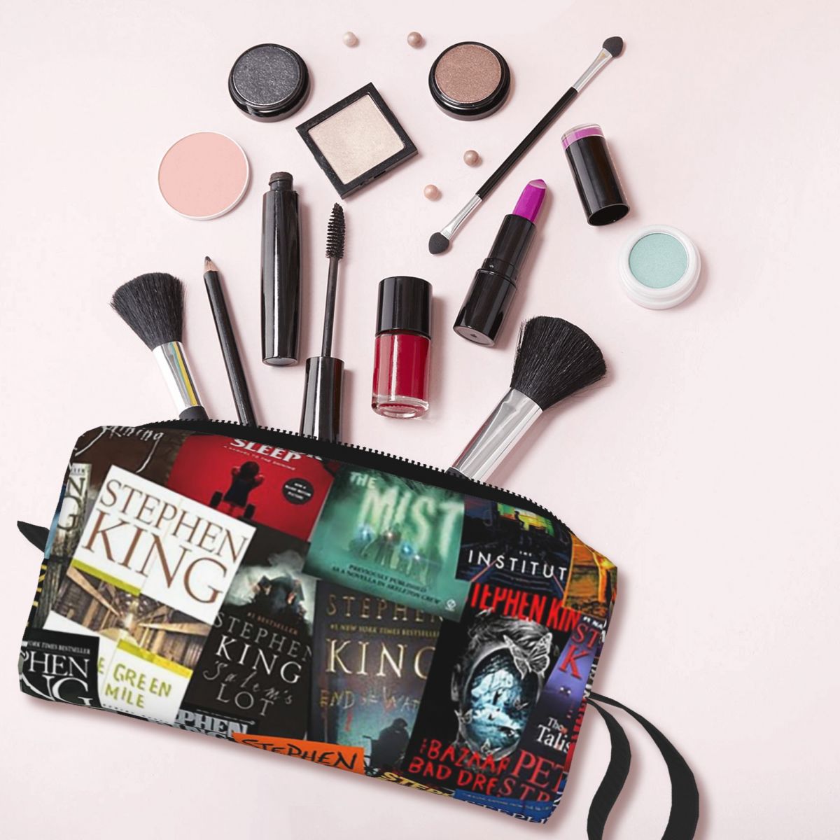 스티븐 킹 북 커버 호러 북웜 메이크업 가방 여성용 화 - Beauty Makeup Book 리뷰 및 가격