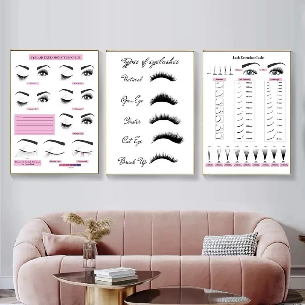 캔버스 페인팅 HD 프린트 벽 포스터 속눈썹 연장 가이 - Eyelash Extension 리뷰 및 가격