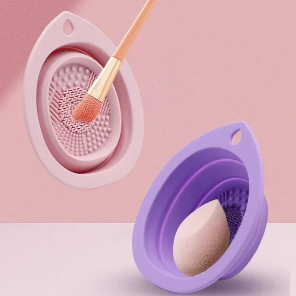 실리콘 메이크업 브러쉬 청소 그릇 접이식 세척 매트 휴 - Beauty Makeup Brushes 리뷰 및 가격